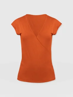 Discount Saint and Sofia Rosa Wrap Tee - Amber