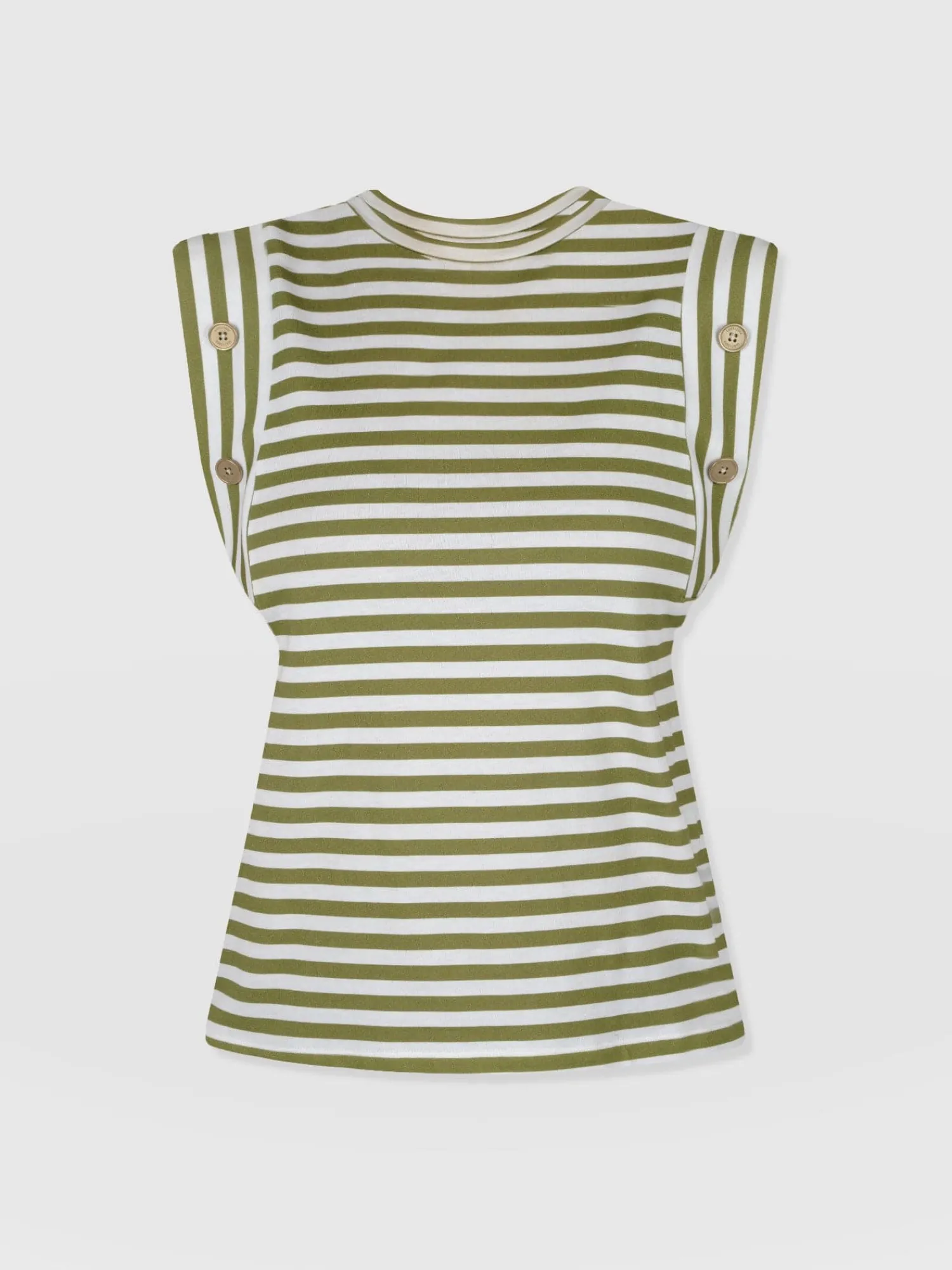 Outlet Saint and Sofia Rowan Tee - Green Stripe