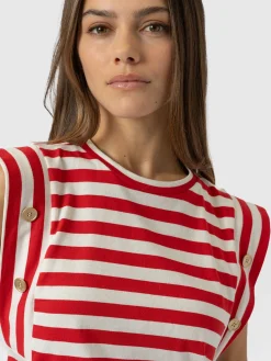 Sale Saint and Sofia Rowan Tee - Red Stripe