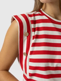 Sale Saint and Sofia Rowan Tee - Red Stripe