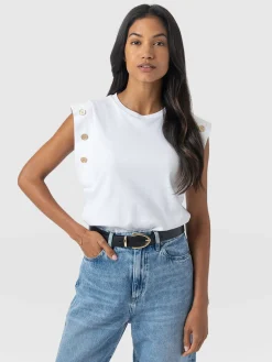 Sale Saint and Sofia Rowan Tee - White