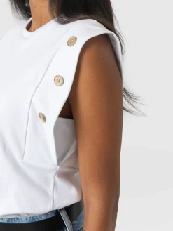Sale Saint and Sofia Rowan Tee - White