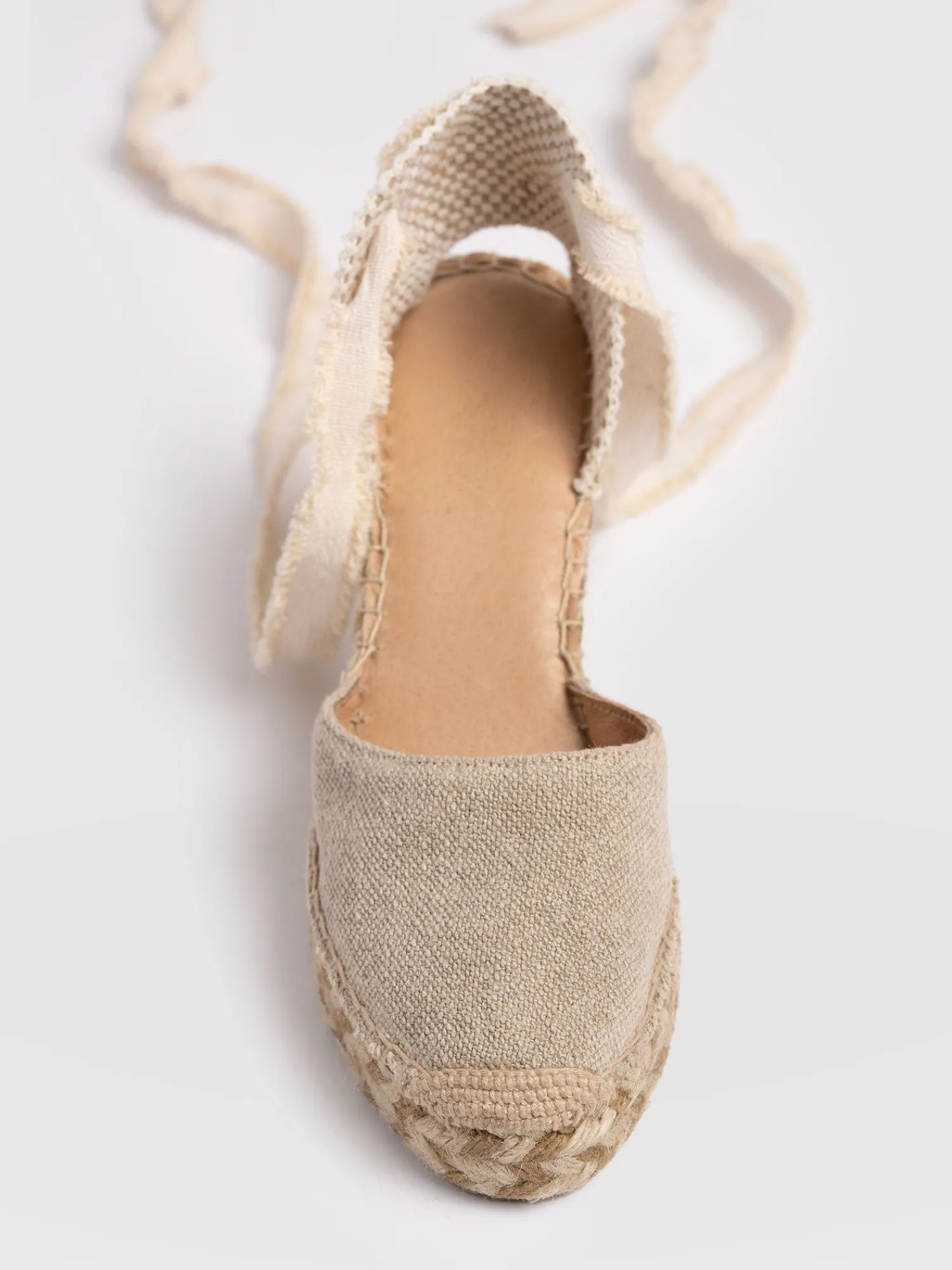 Outlet Saint and Sofia Rowe Espadrille Tie Wedges - Cream