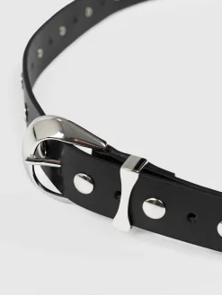 Fashion Saint and Sofia Roxie Studded Belt - Black