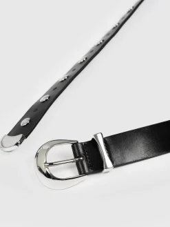 Fashion Saint and Sofia Roxie Studded Belt - Black