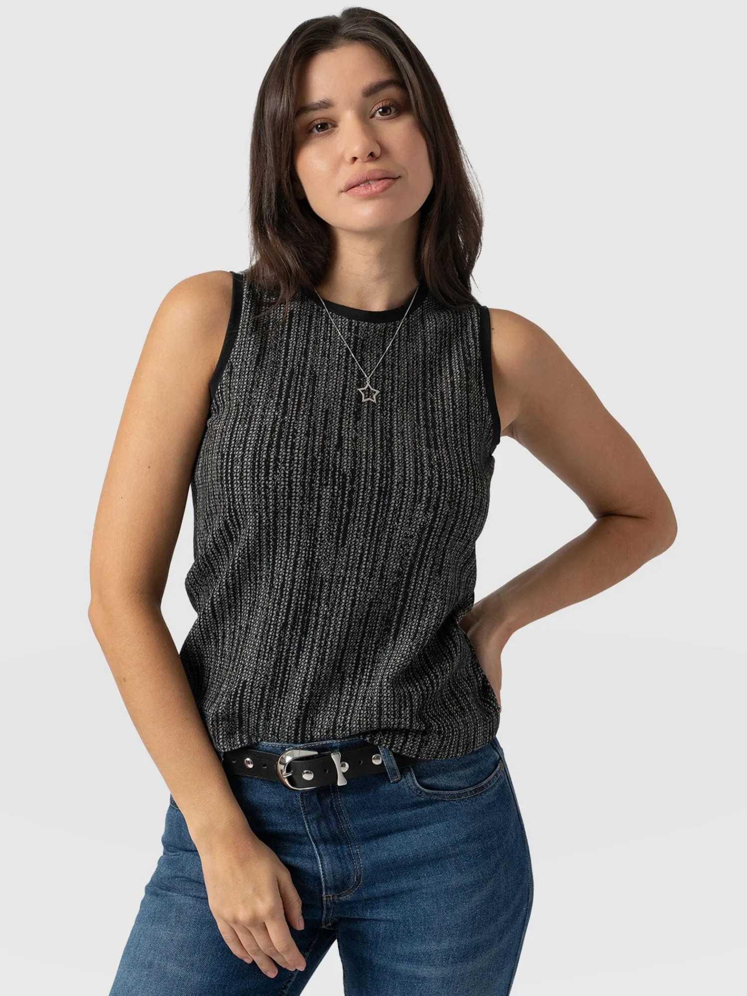 Fashion Saint and Sofia Roxie Studded Belt - Black