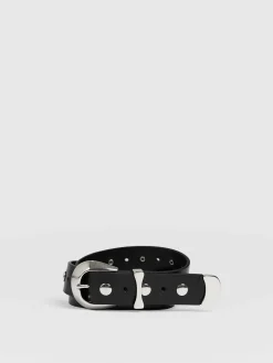Fashion Saint and Sofia Roxie Studded Belt - Black