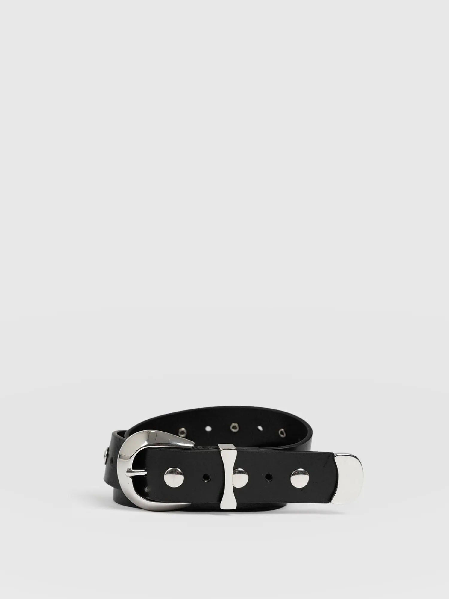 Fashion Saint and Sofia Roxie Studded Belt - Black