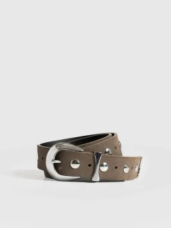 Fashion Saint and Sofia Roxie Studded Belt - Taupe