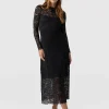 Sale Saint and Sofia Runway Lace Dress - Black