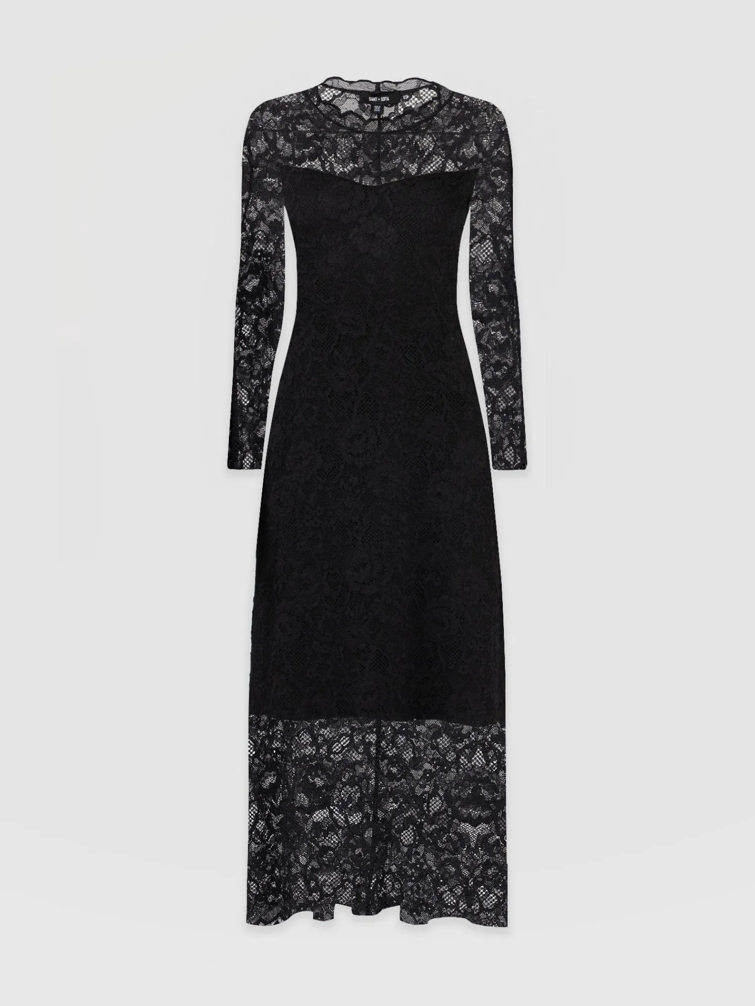 Sale Saint and Sofia Runway Lace Dress - Black