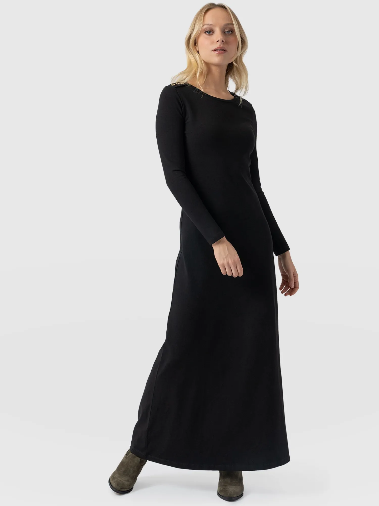 Online Saint and Sofia Runway Maxi Dress - Black