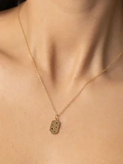 Hot Saint and Sofia Scatter Star Charm Necklace - Gold/Black