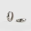 Outlet Saint and Sofia Scatter Star Hoop Earrings - Silver/Black
