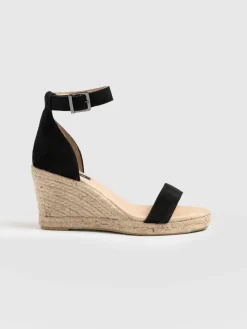 Outlet Saint and Sofia Serena Espadrille Wedges - Black