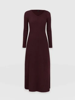 Clearance Saint and Sofia Sienna Dress - Burgundy