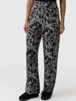 Best Saint and Sofia Sienna High Waisted Pant - Black Cream Floral
