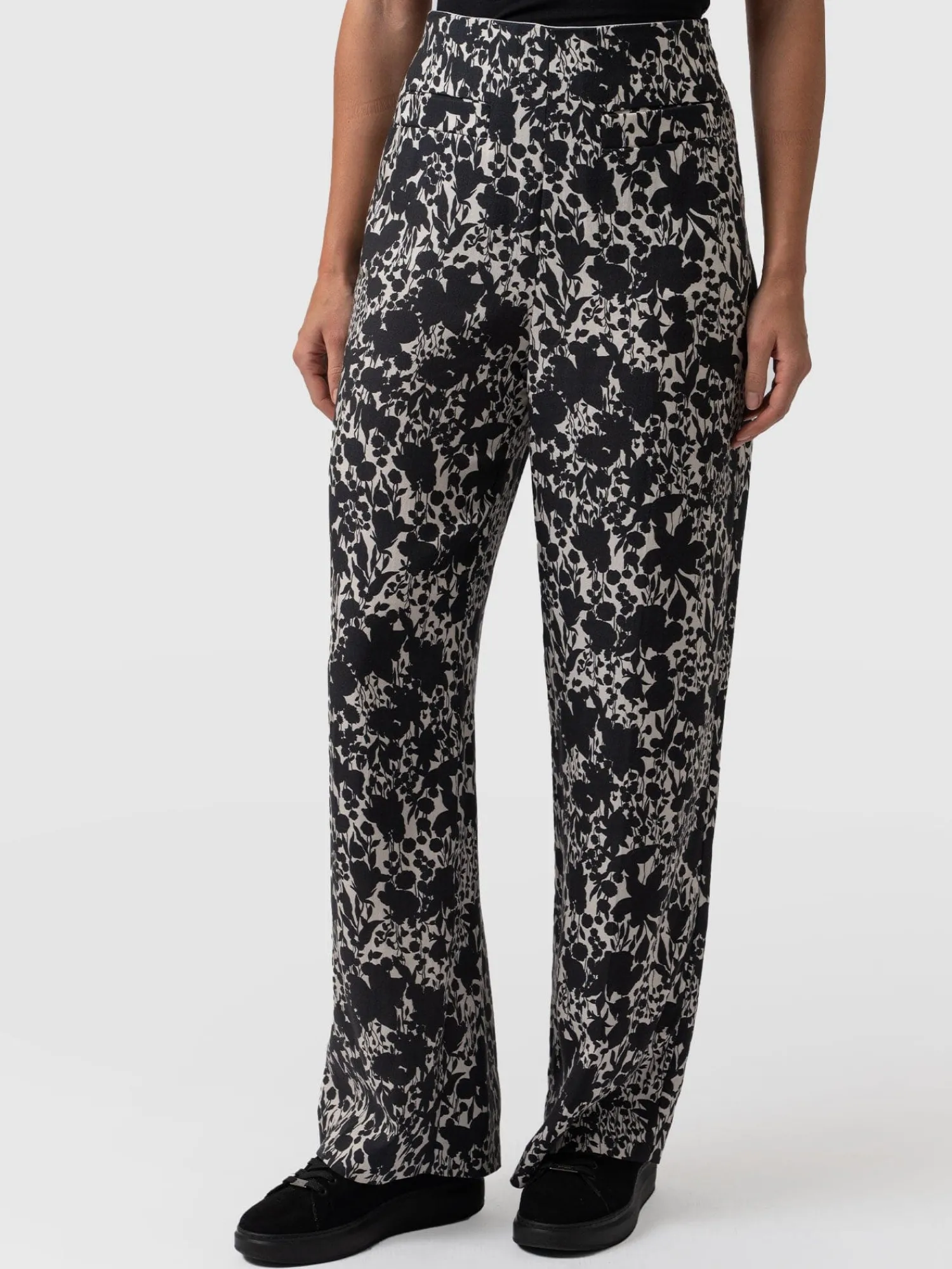 Best Saint and Sofia Sienna High Waisted Pant - Black Cream Floral