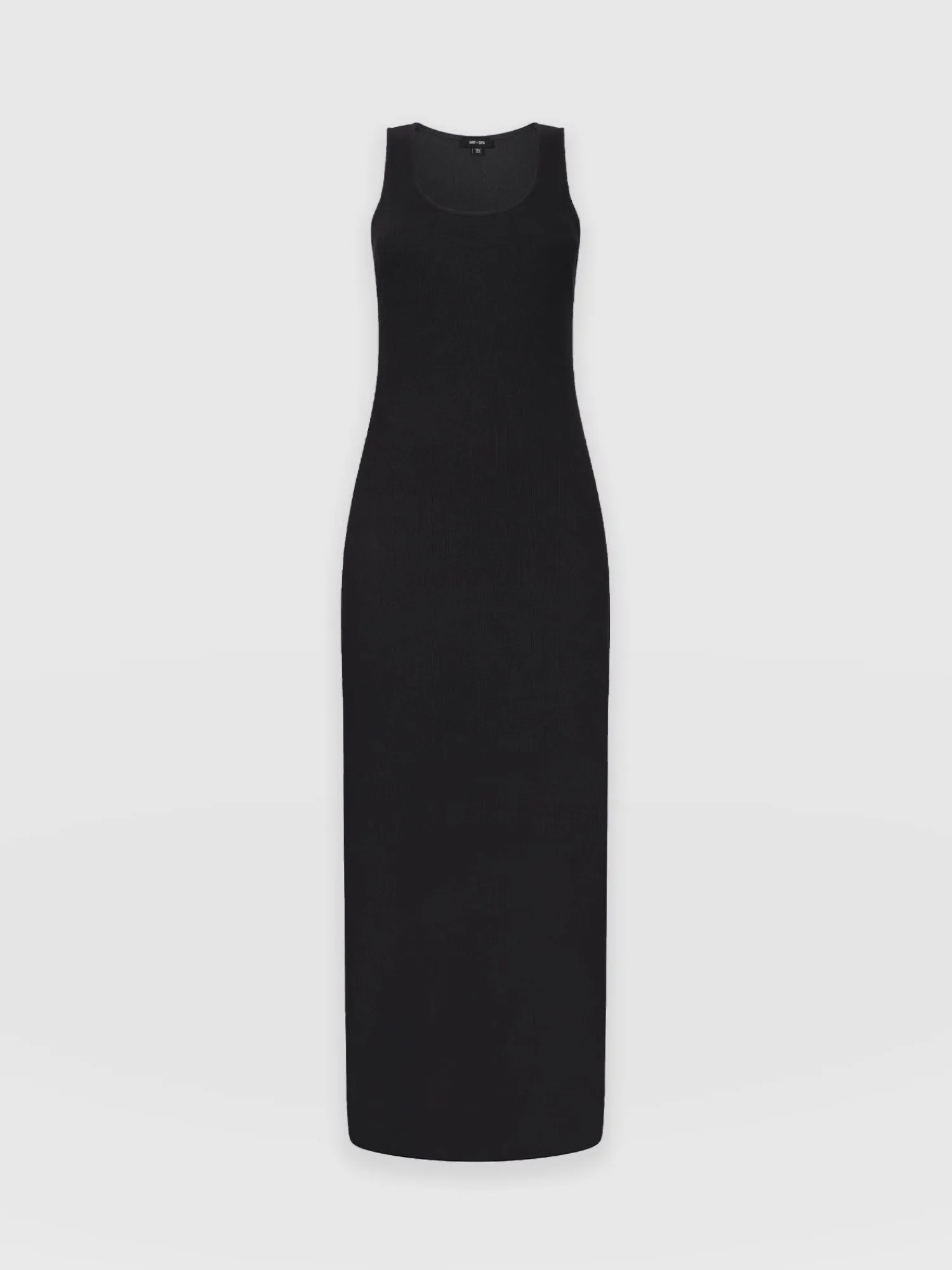 Outlet Saint and Sofia Sleeveless Rib Dress - Black