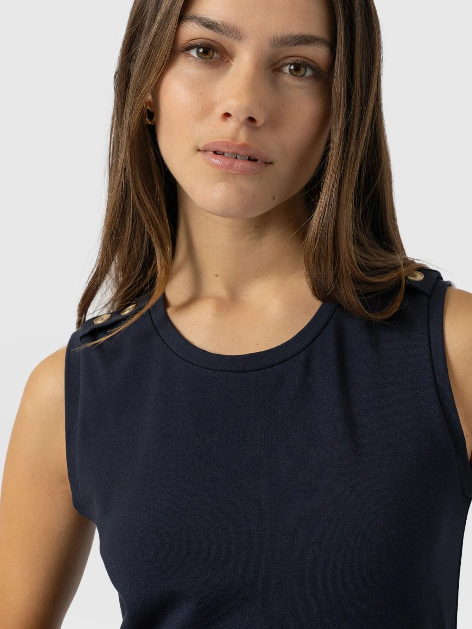 Online Saint and Sofia Sleeveless Runway Maxi Dress - Navy