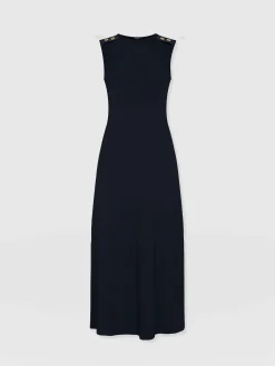 Online Saint and Sofia Sleeveless Runway Maxi Dress - Navy