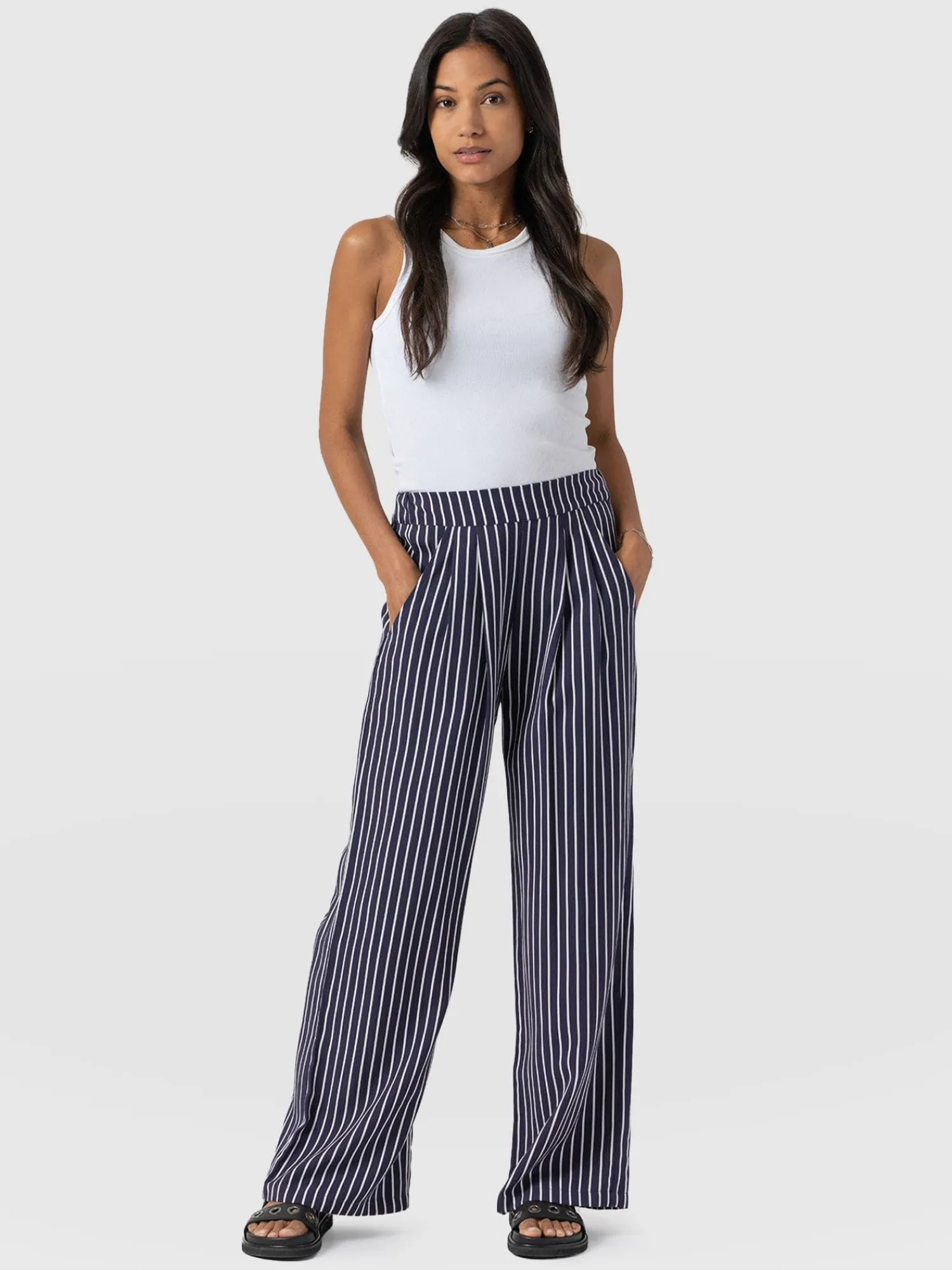 Discount Saint and Sofia Sloane Pant - Navy Stripe