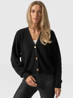 Sale Saint and Sofia Soho Crop Cardigan - Black