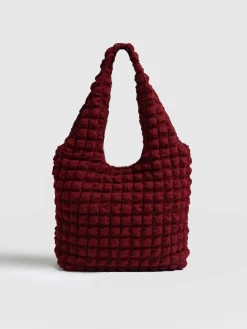 Clearance Saint and Sofia Soho Shoulder Tote Bag - Burgundy