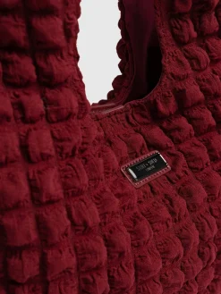 Clearance Saint and Sofia Soho Shoulder Tote Bag - Burgundy