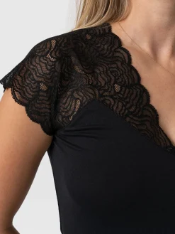 Outlet Saint and Sofia Sophia Lace Tee - Black