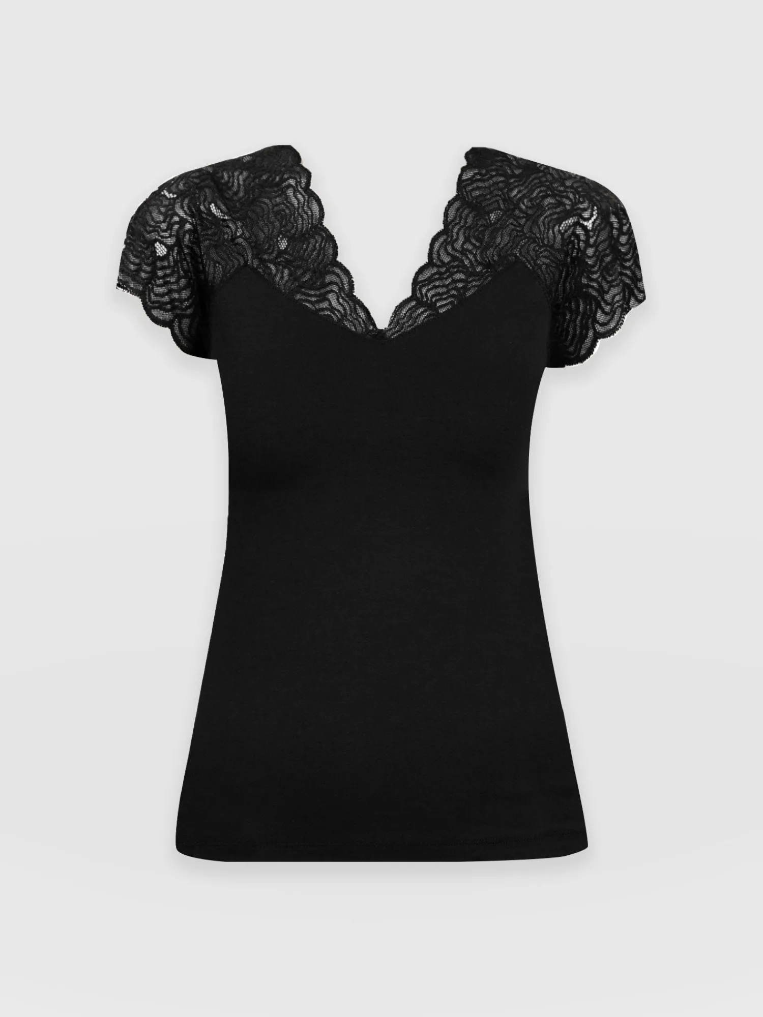 Outlet Saint and Sofia Sophia Lace Tee - Black