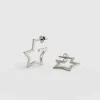 Fashion Saint and Sofia Star Earrings - Silver