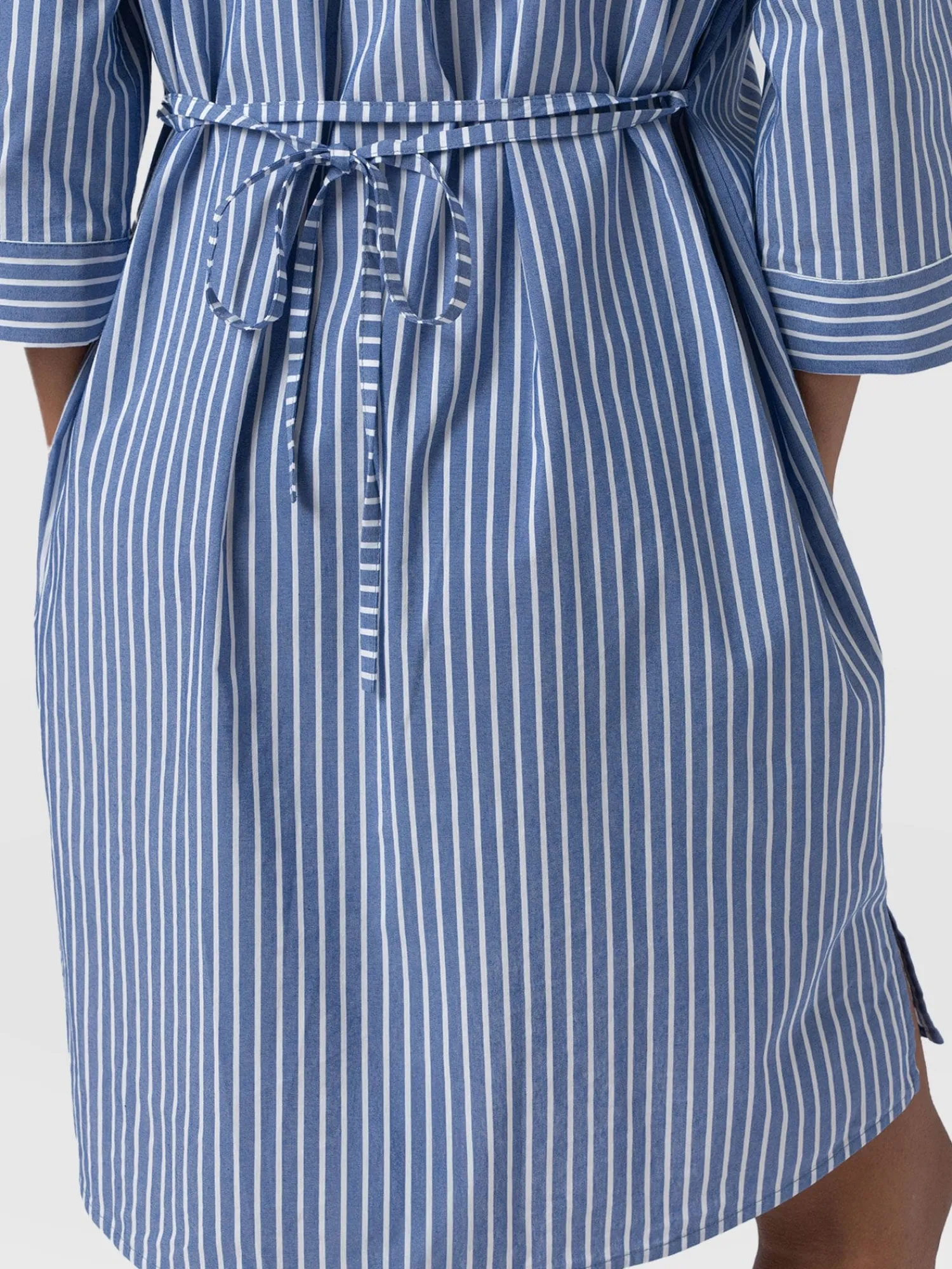 Discount Saint and Sofia Stevie Shirt Dress - Blue Stripe
