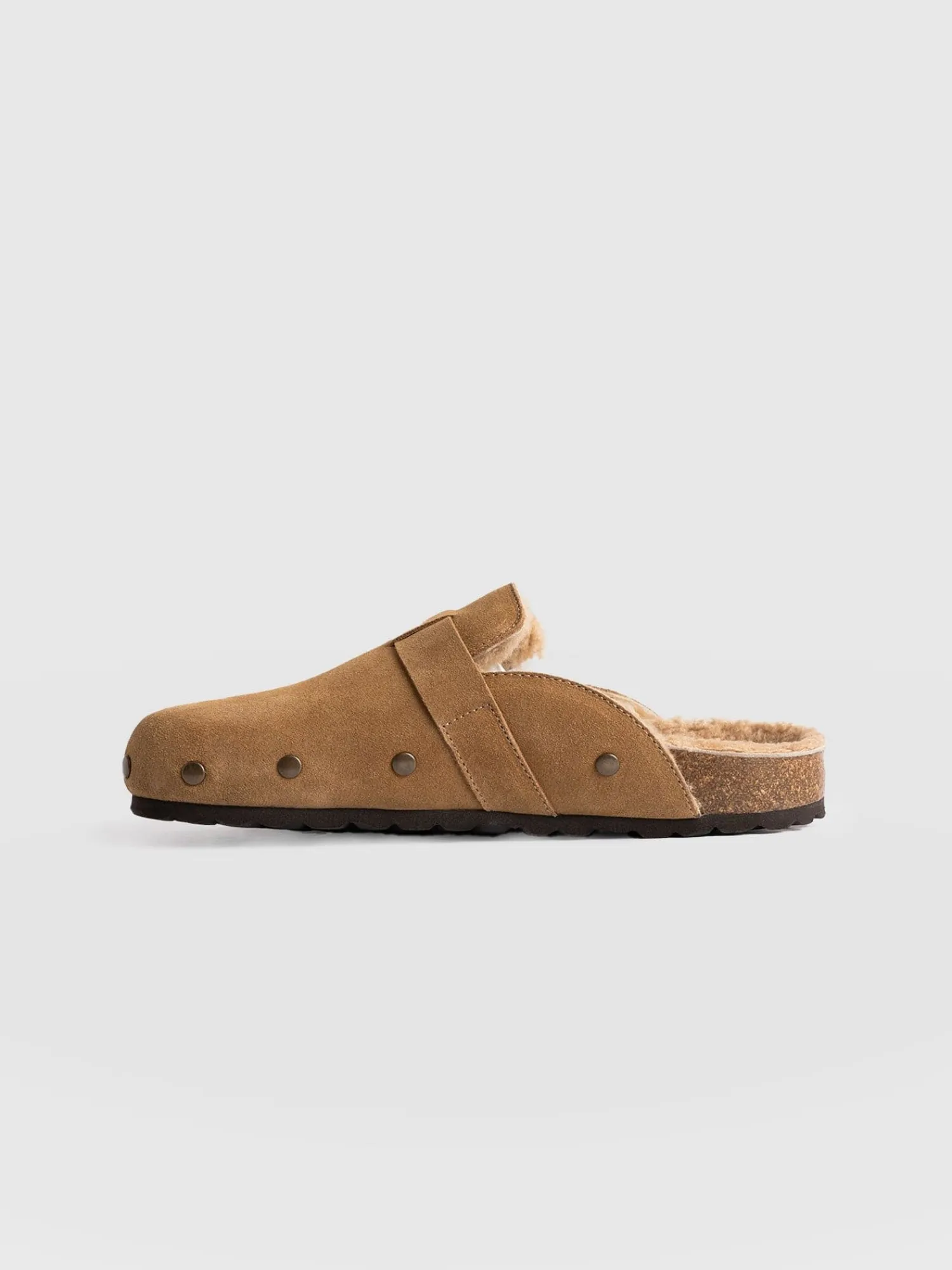 Outlet Saint and Sofia Studded Clogs - Tan Shearling