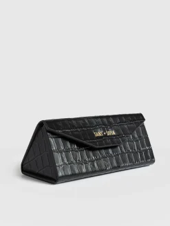 Best Saint and Sofia Sunglasses Case - Black Croc