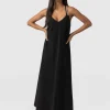 New Saint and Sofia Sunset Dress Black - Red Lurex