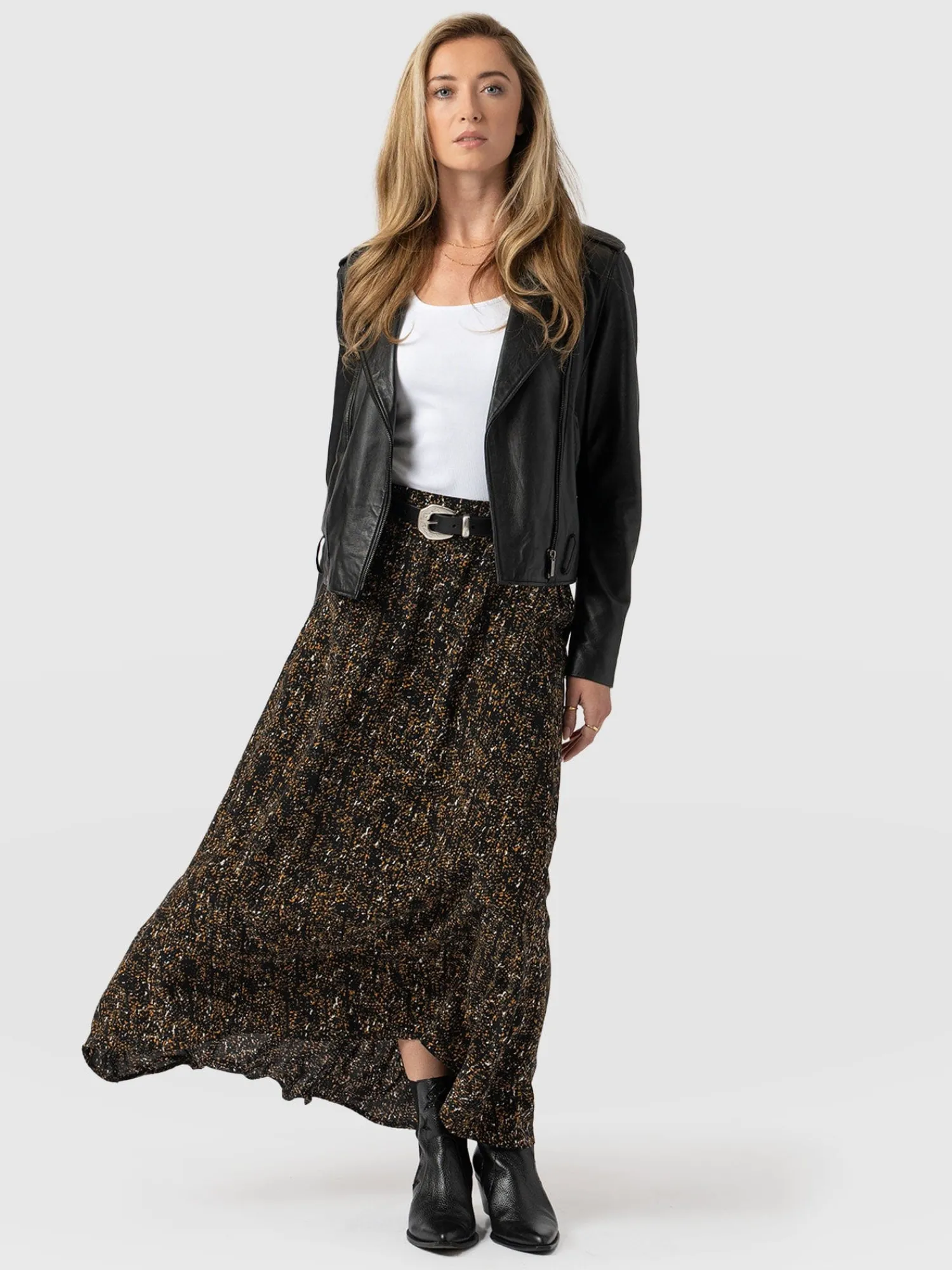 New Saint and Sofia Sutton Skirt - Ditsy Leopard