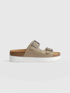 Discount Saint and Sofia Sutton Slide - Taupe