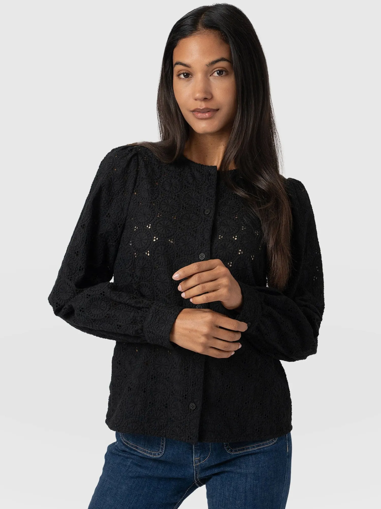 Best Saint and Sofia Tabitha Blouse - Black Broderie