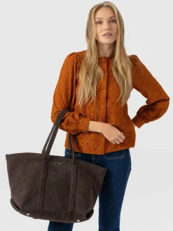 Discount Saint and Sofia Tabitha Blouse - Tan