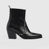 Clearance Saint and Sofia Texas Studded Boot - Black