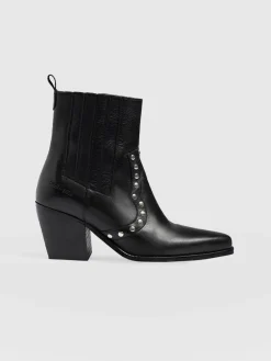 Clearance Saint and Sofia Texas Studded Boot - Black