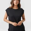 Hot Saint and Sofia Turn Up Tee - Black