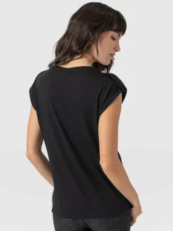 Fashion Saint and Sofia Turn Up Tee - Black Rock N Roll