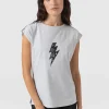 Hot Saint and Sofia Turn Up Tee - Grey Rock N Roll