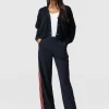 New Saint and Sofia Victory Straight Leg Pant - Navy/Red Stripe