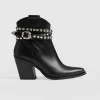 Clearance Saint and Sofia Western Studded Boot - Black