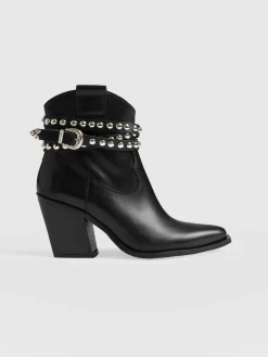 Clearance Saint and Sofia Western Studded Boot - Black