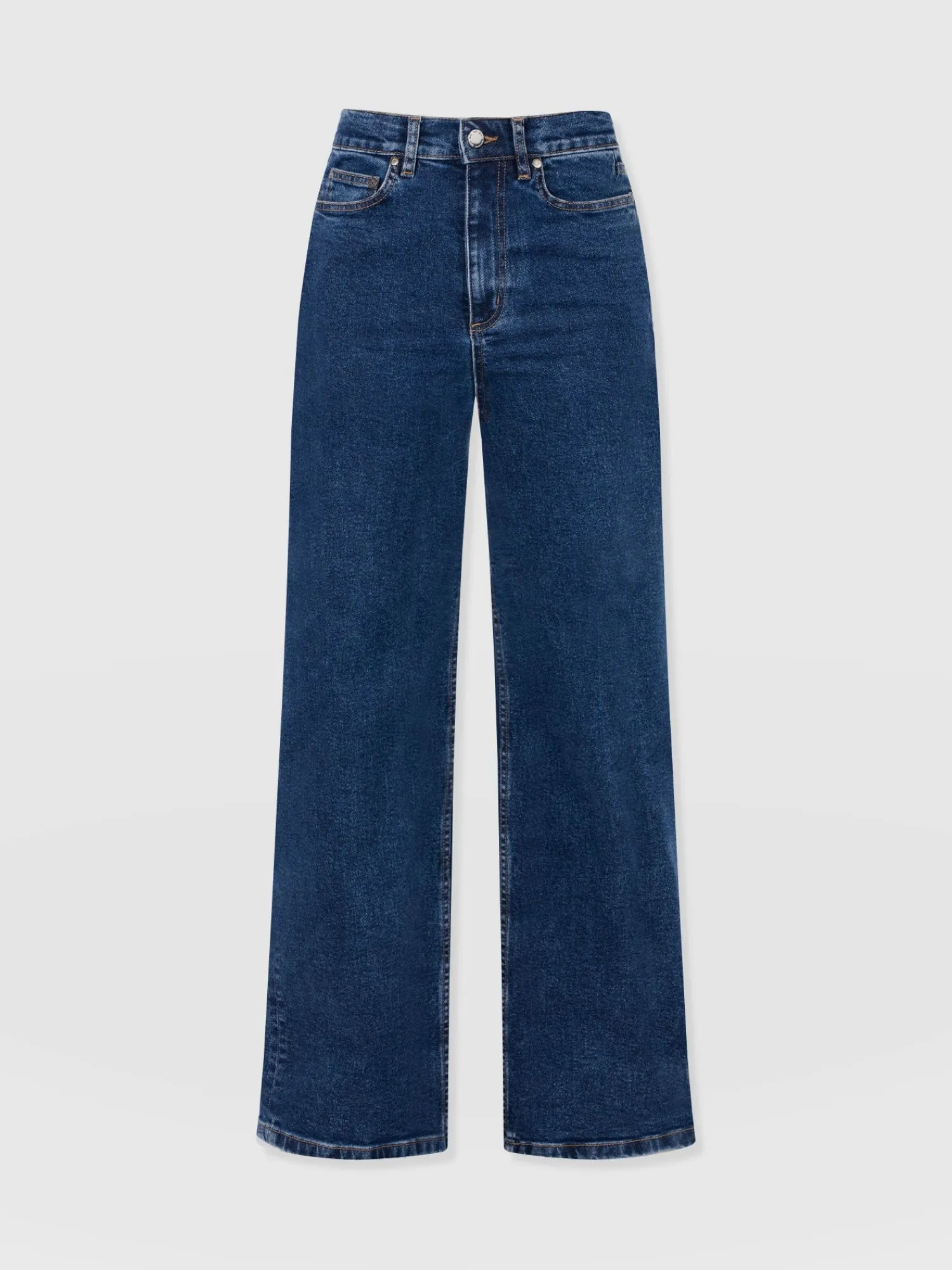 Sale Saint and Sofia Wide Leg Jean - Mid Blue