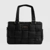 Discount Saint and Sofia Woven Duffle Bag - Black/Grey